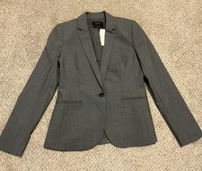 J Crew Wool Blend Blazer Tollegno 1900 Women Size 6 Bi Stretch Gray NEW WITH TAG