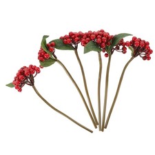  6 Pcs Rami Di Bacche Artificiali Fiori Finti Natalizi Picks Pini