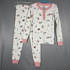 Hanna Andersson 120 Kids 6 7 Little Village Christmas Pajamas Organic Cotton Set