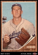 1962 Topps #175 Frank Howard Normal Tint Dodgers COMMON VARIATION 7 - NM