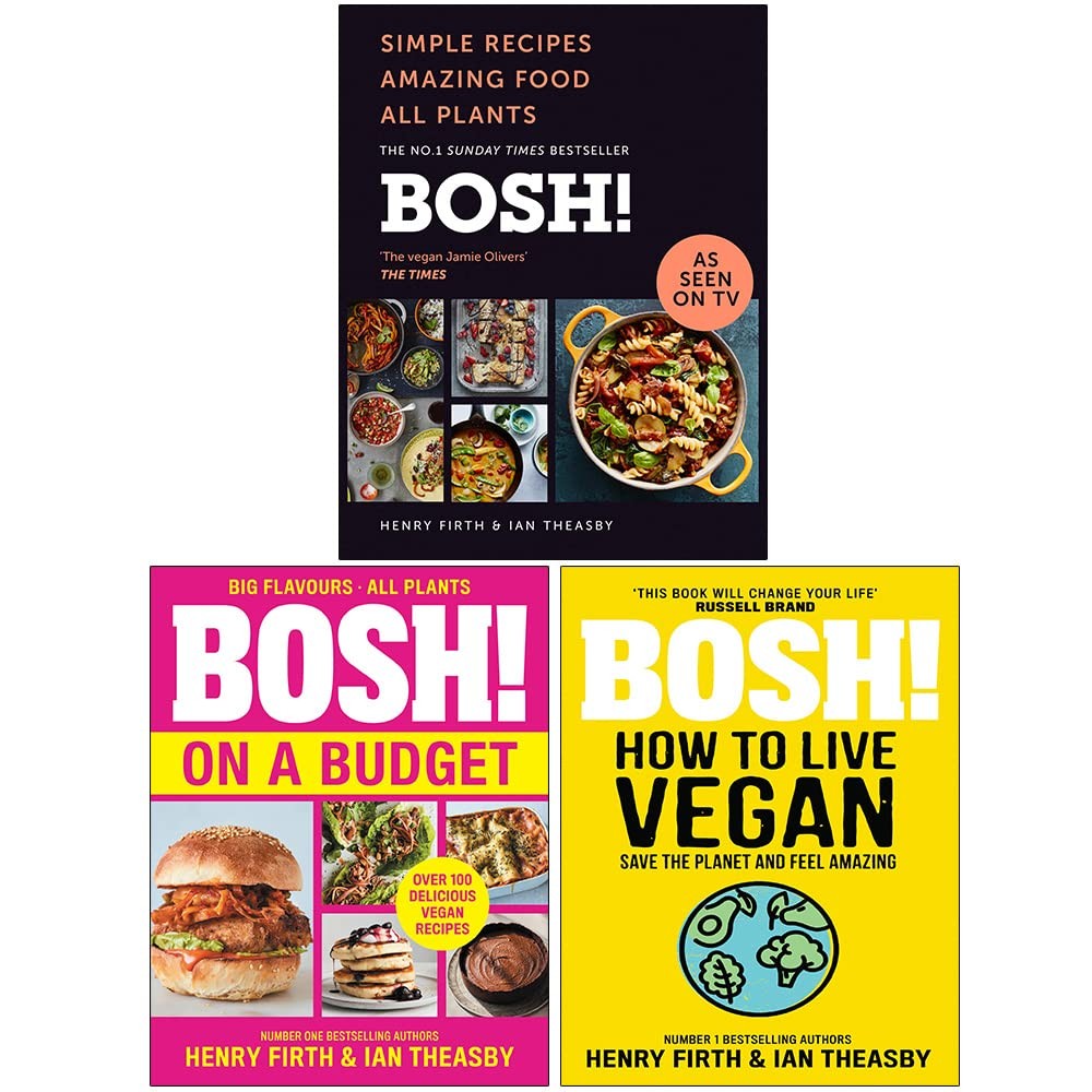 Henry Firth 3 Books Collection Set BOSH How to Live Vegan, BOSH Simple recipes