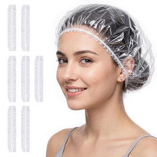 150 Pcs Shower Caps, Large Thick Plastic Hair Cap for Women Men
