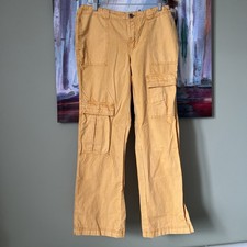 Free People Sz 6 Utility Cargo Pants 100 cotton Hiking Women Boho