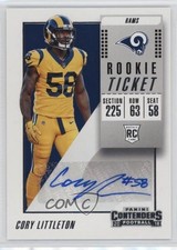 2018 Contenders Rookie Ticket/Rookie Ticket Variation Cory Littleton Auto 0je3