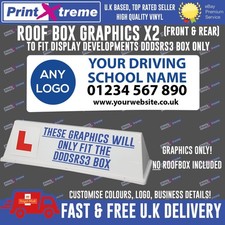 Driving Instructor Roof Box Graphics stickers decals sign Learner School DDDSRS3