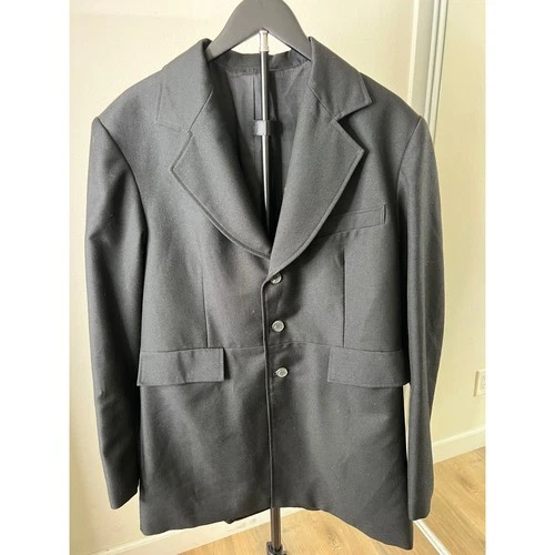 Wah Maker True West Outfitters Mens Black Wool Blend Frock Coat Size 40 USA Made image 2