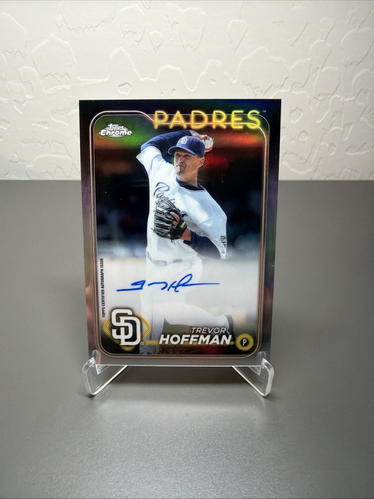 2024 Topps Chrome Trevor Hoffman Legends Refractor Auto /50 #CLA-TH Padres