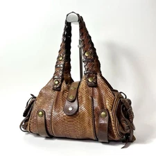 Chloe Silverado Shoulder Bag Brown Leather Vintage