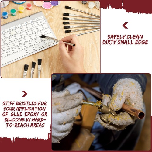 Mifoci 144 Pcs Acid Brush Bulk Boar Hair Acid Flux Brushes Epoxy Wood Glue Br... - Picture 6 of 6
