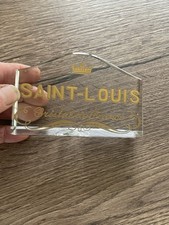 Ancien presse papier enseigne  en cristal de Saint Louis