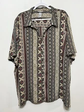 Catherines Geometric Primitive Americana Star Button Up Shirt Womens Size 4X