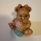 Lucie Attwell Bears Resin Bear Figurine Quilt Blue Shoes 1996 APRIL 2 in Teddy — photo 1