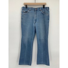 Vintage Levis 517 Jean Mens 36x28 Blue Bootcut Fade Made USA 80s Tag 36x31 