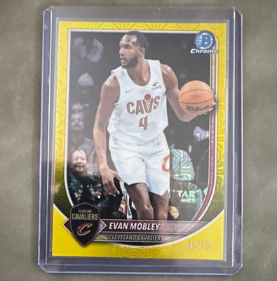 Topps Bowman Chrome Yellow Parallel 2025 Evan Mobley #BCV-93 Cavaliers /75