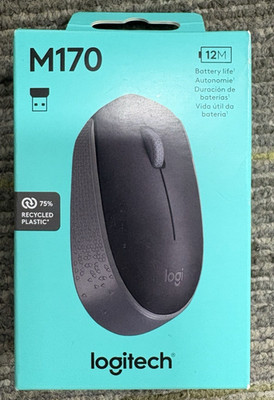 Logitech M170 Wireless Mouse for PC, Mac, Laptop, 2.4 GHz with USB Mini Receiver