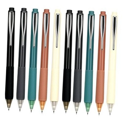 Gel Pens, 10pcs 0.5mm Black Ink Office Pens, Fine Tip Smooth Writer Pen with 