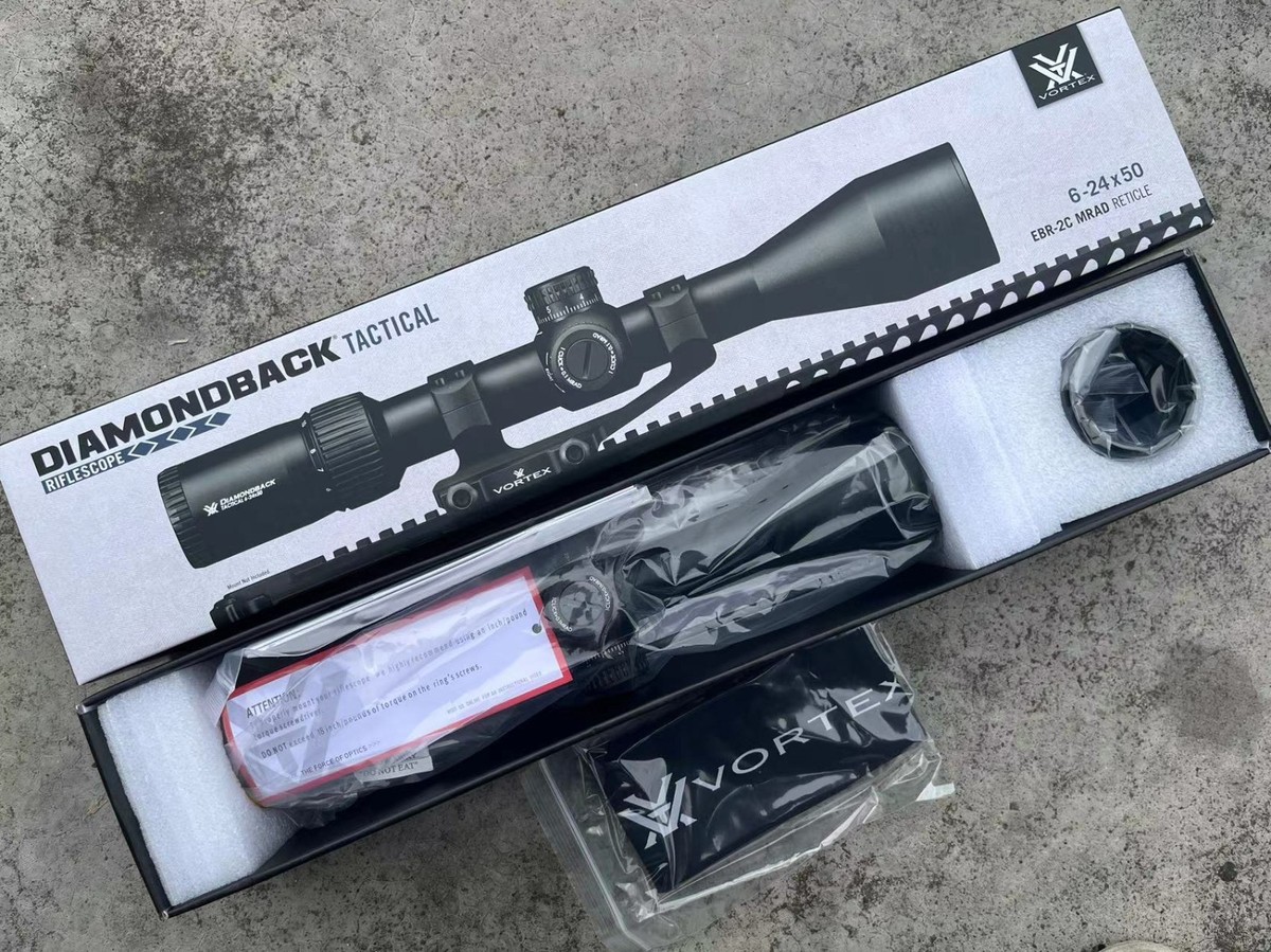Lunette Vortex DiamondBack Tactical 6-24x50 FFP (EBR-2C MOA) – Neuf Avec Défaut