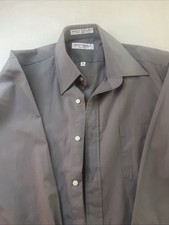 Vintage YSL Yves Saint Laurent Sportswear Gray Dress Shirt Mens 15 32-33