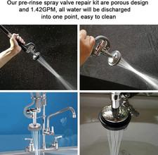 Pre-Rinse Spray Valve Repair Kit 1.42 GPM for All Commercial Sink Kitchen Fau...