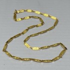 Bar Links Signed Classic Vintage 28" New ListingMonet Chain Necklace Textured Rectangle