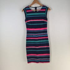 Marcs dress womens size XS pencil multicolour striped sleeveless viscose 127865