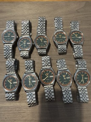 Job Lot, 10 X Seiko 5 Mod with Working original automatic movement.