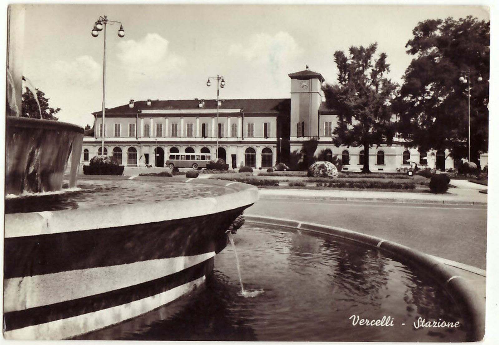 VERCELLI - STAZIONE - AUTOBUS - VIAGG. 1956 -23751-