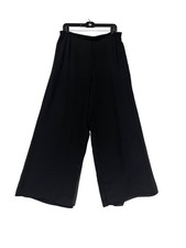 Adrianna Papell Evening Essentials Wide-Leg Black Pants Size 14P 554A