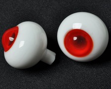 Good 8mm Red Iris Pupils Glass BJD Eyes for OOAK BJD Doll