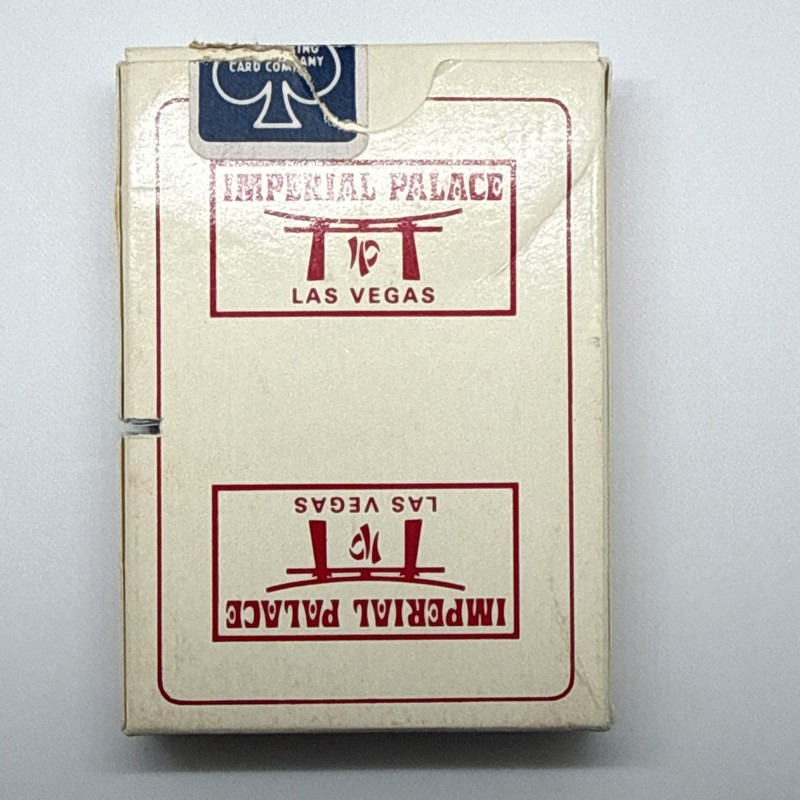 Vntg Imperial Palace Casino Playing Cards Casino Used/Notched Las Vegas Red