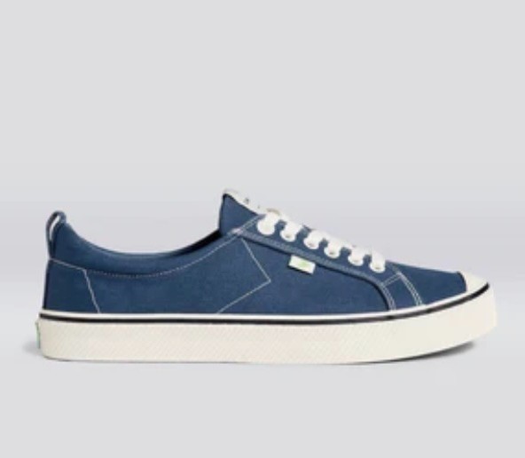 Cariuma OCA Low Womens Shoes US M10 / W 11.5 Shadow Blue Canvas Lace Up Sneakers