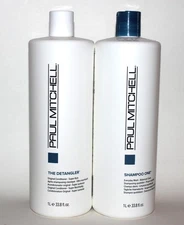 Paul Mitchell Shampoo One and The Detangler Liter Duo