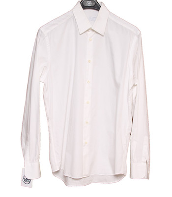 PRADA shirt size 40/15I Used (Sa2942) White Vintage Men