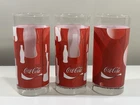 Vtg 2003 Coca-Cola Red Bottle Silhouette Highball Glasses Set of 3