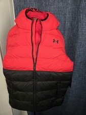 Under Armour Puffer Balck And Red Jacket Youth Large New