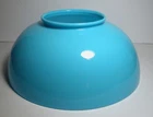 Antique 14" Blown BLUE Milk Glass Oil Lamp Shade Hanging Kerosene Oil Library