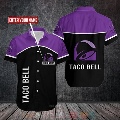 Personalized Taco Bell Black Purple Custom Hawaiian Shirt