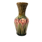 Vintage Brush McCoy Amaryllis Majolica Vase Green Blended 4 Inch USA
