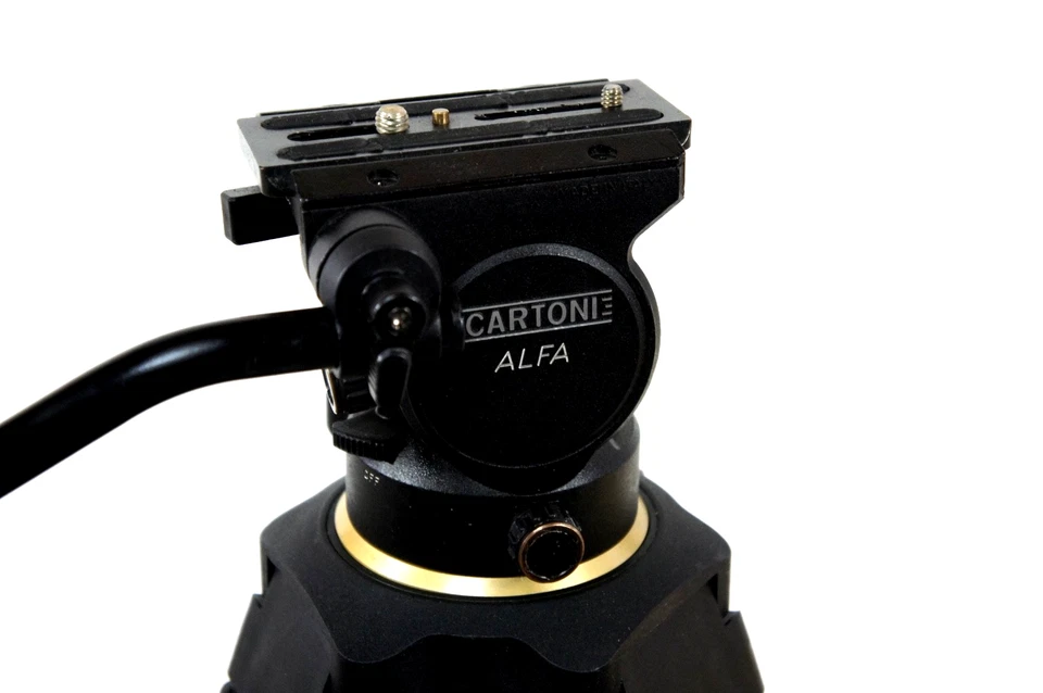 CARTONI ALFA HEAD 100mm PAN BAR PLATE BAG TDKNOB  DA TRIPOD SYSTEM SERVICED 22Lb - Image 2 of 4