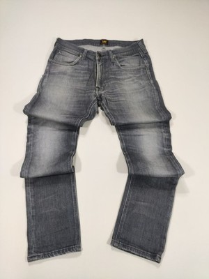Lee Herren Jeans W31 L30 Grau Slim Tapered Stretch Denim Fade Vintage Luke Model