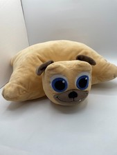 Pillow Pets 16" Rolly Disney Puppy Dog Pals Stuffed Tan Yellow Plush Bulldog Pug