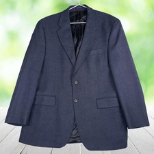 Vintage RALPH LAUREN Chaps Wool Blazer Sport Coat Blue Tweed Canada Mens 42R