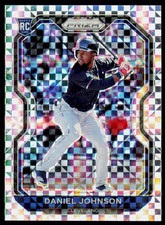 2021 Panini Prizm Daniel Johnson 170 Power Plaid Prizm #/75 SN Cleveland Indians
