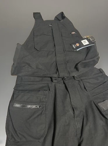 Dickies Women’s Size 14R Modular Utility Bib Set Black - product listing photo