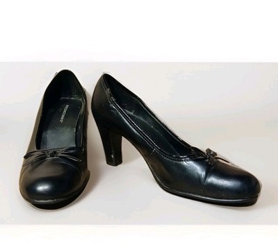 Predictions Womens Black Faux Leather Mary Janes High Heel Shoes  6M        A414