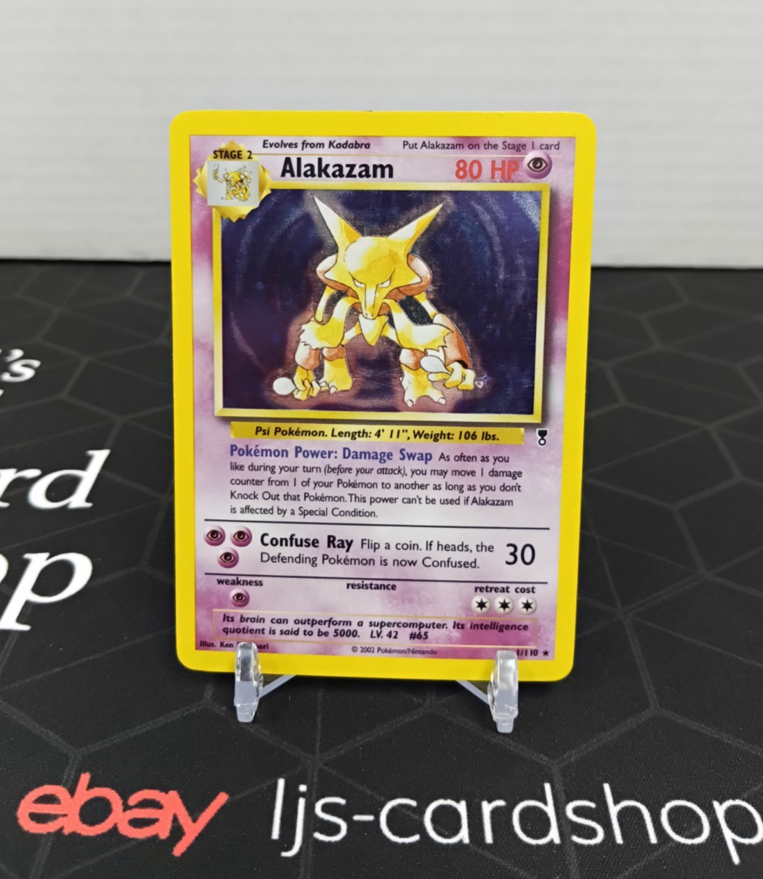 Alakazam Legendary Collection 1/110 Holo Rare LP Pokemon Card T1