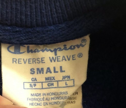 Vintage Herren S Champion Reverse Weave Sweatshirt Pullover Spell blau bestickt - Bild 6 von 10