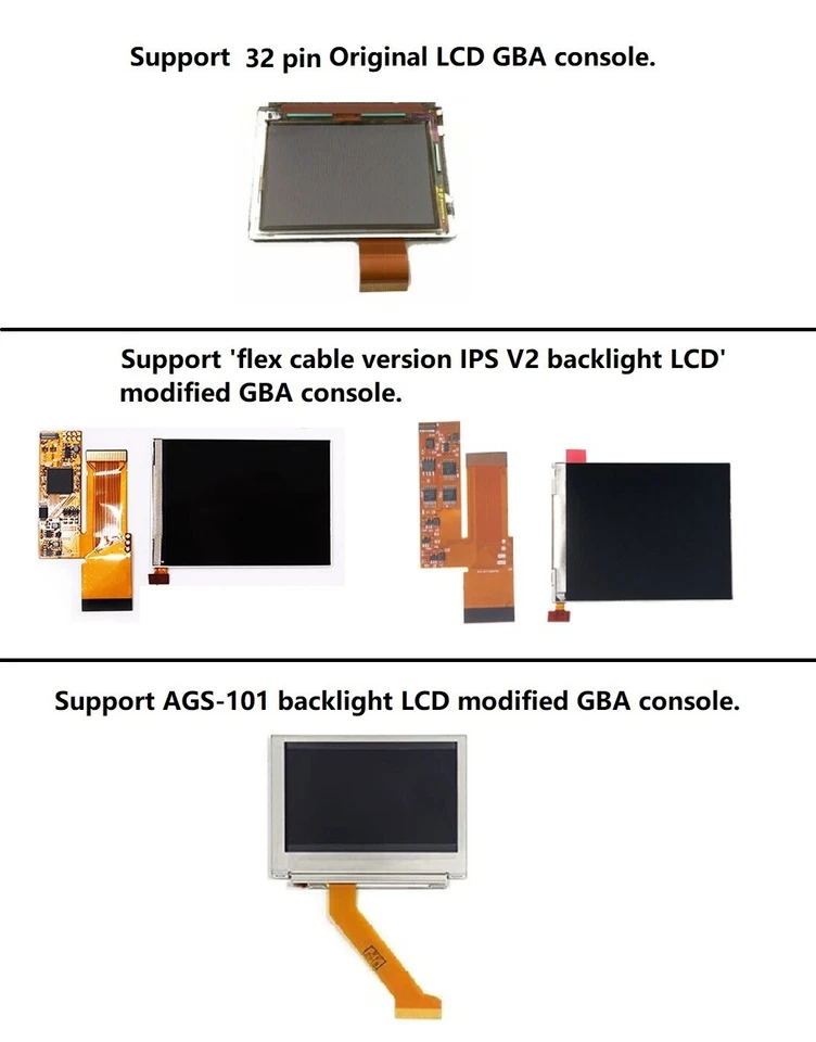 GBA HDMI 32 Pin Adapter Converter PCB kit For 32 Pin Gameboy Advance GBA Console - Image 3 of 4