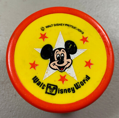 Vintage Orange Yellow Mickey Mouse Walt Disney World YoYo Yo-Yo No String 