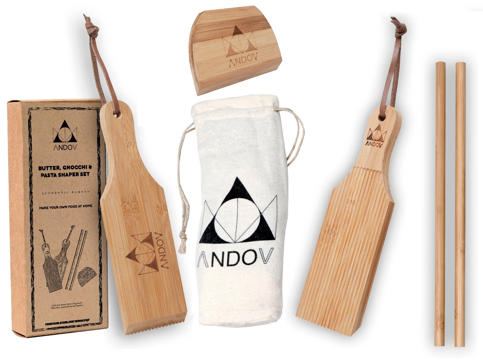 Gnocchi Board Butter Paddles Set Churner Dough Scraper Kit Manual Pasta Maker